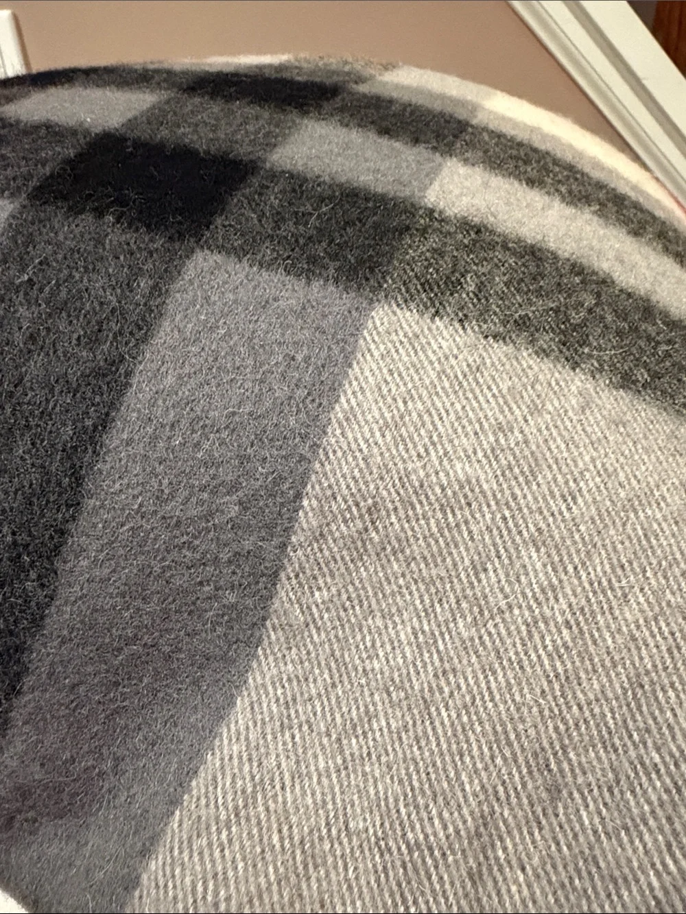 Williams Sonoma Plaid 100% Lambswool Accent Pillow Cover, 22” x 22”